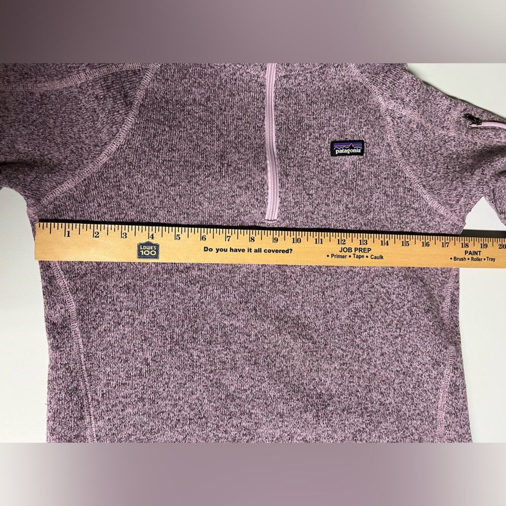 Patagonia Better Sweater 1/4 Zip Girls XXL 16-18 Purple - Picture 9 of 9